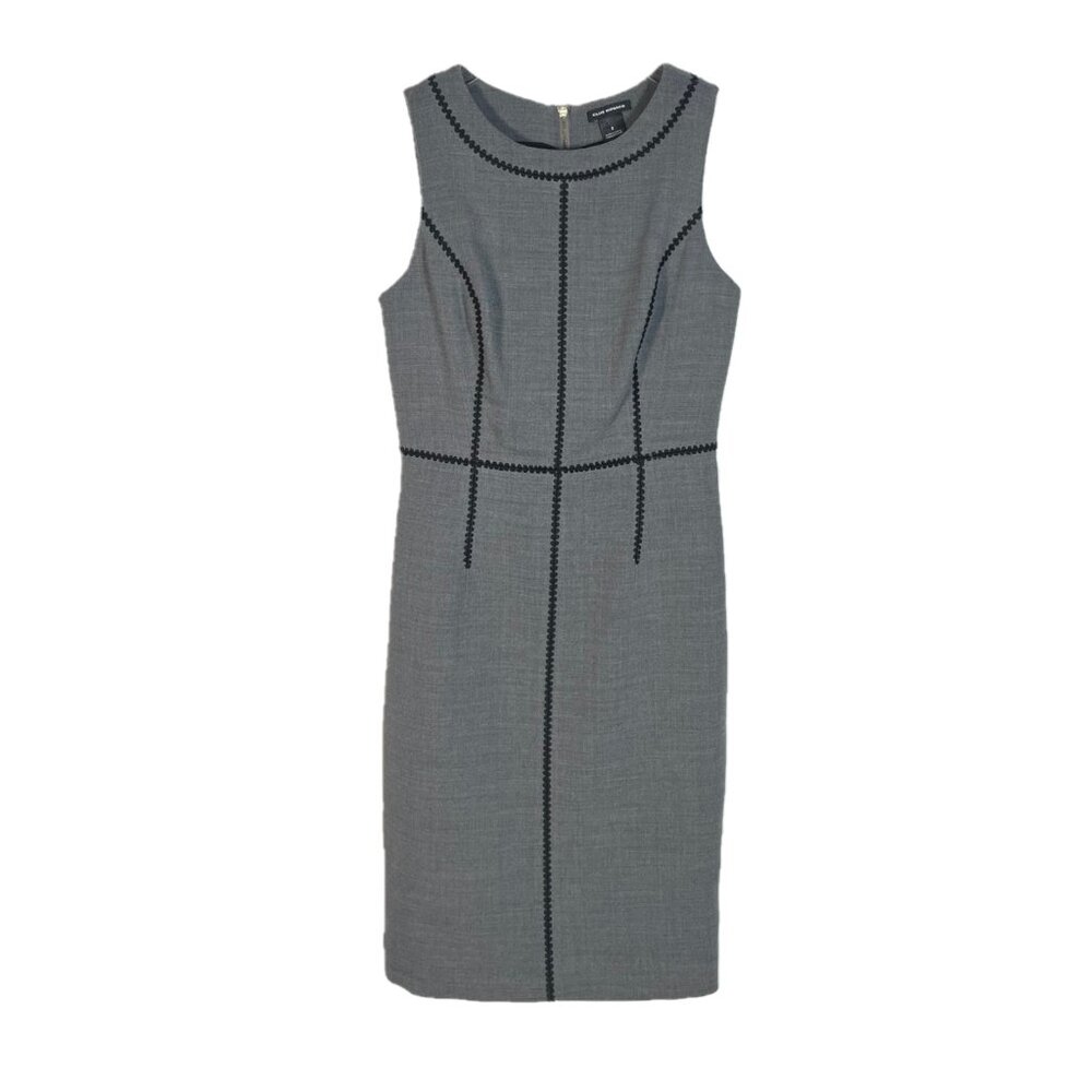 Club Monaco Vienna Sheath Hourglass Ric Rac Trim Sleeveless Sheath Dress Size 2